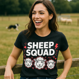 "Sheep Squad" black sheep t shirt - a birthday gift for sheep lover