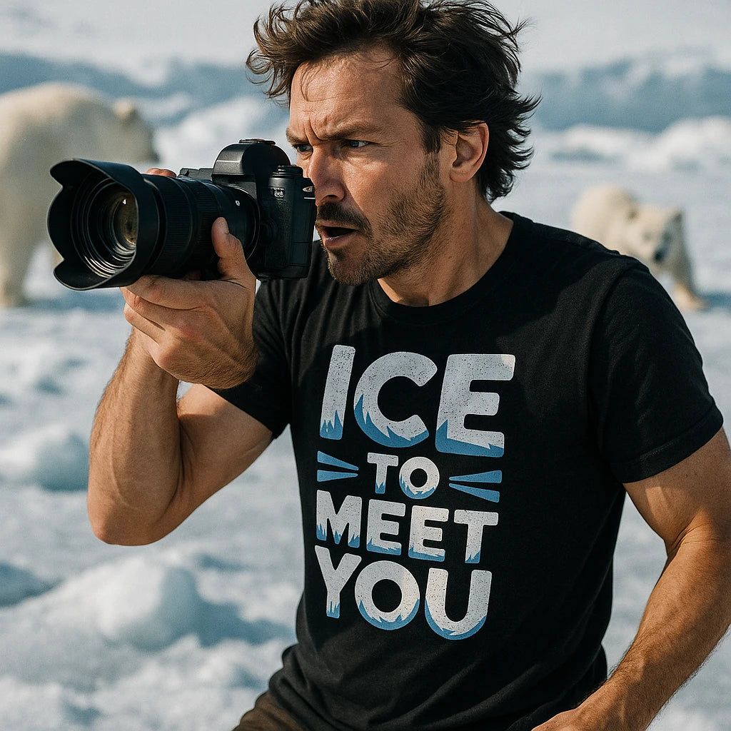 "Ice To Meet You" polar bear t shirt - product photo 8