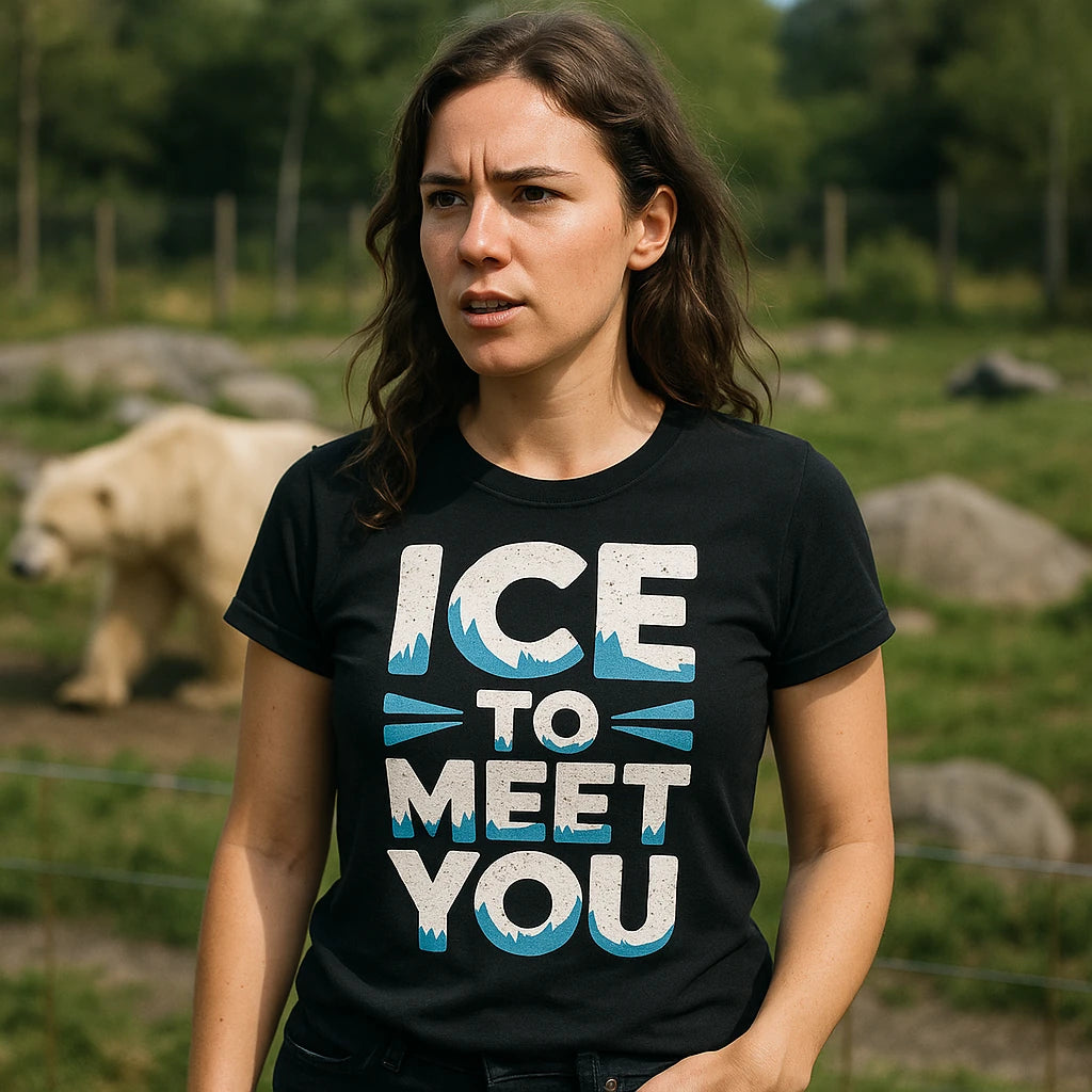 "Ice To Meet You" polar bear t shirt - product photo 9
