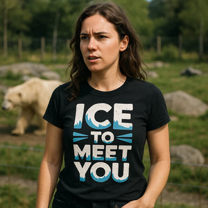 "Ice To Meet You" polar bear t shirt - product photo 9