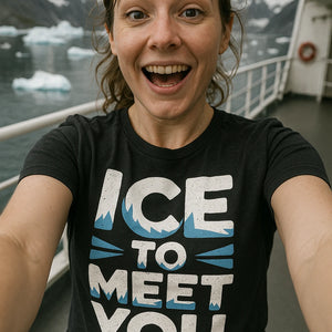 "Ice To Meet You" polar bear t shirt - product photo 7