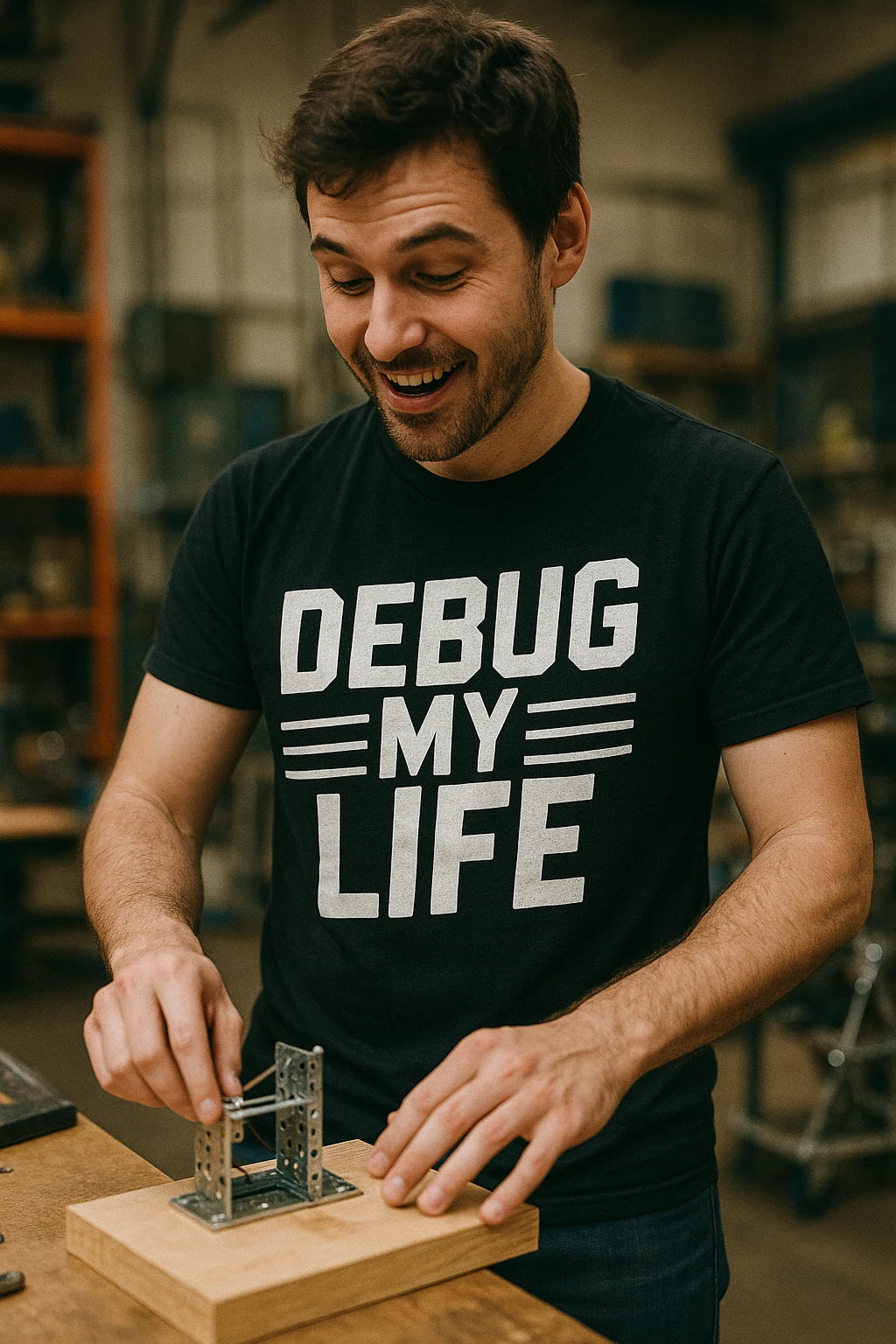 "Debug My Life" black engineer shirts - also a engineer gift ideas