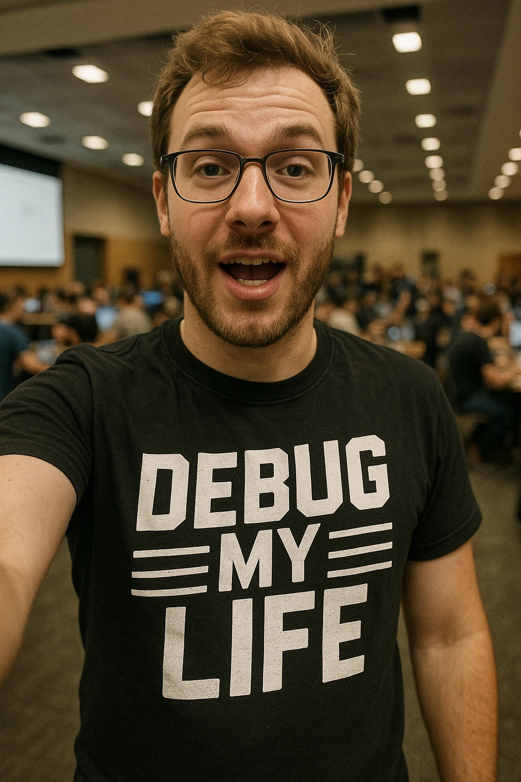 "Debug My Life" black engineer shirts - also one of the gifts for mechanical engineers