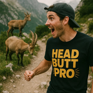 "Head Butt Pro" shirts with goats on them - product photo 8