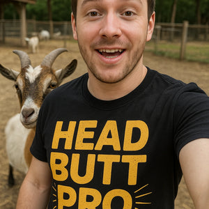 "Head Butt Pro" shirts with goats on them - product photo 7