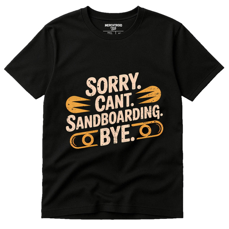 Black Sandboarding T Shirt - 