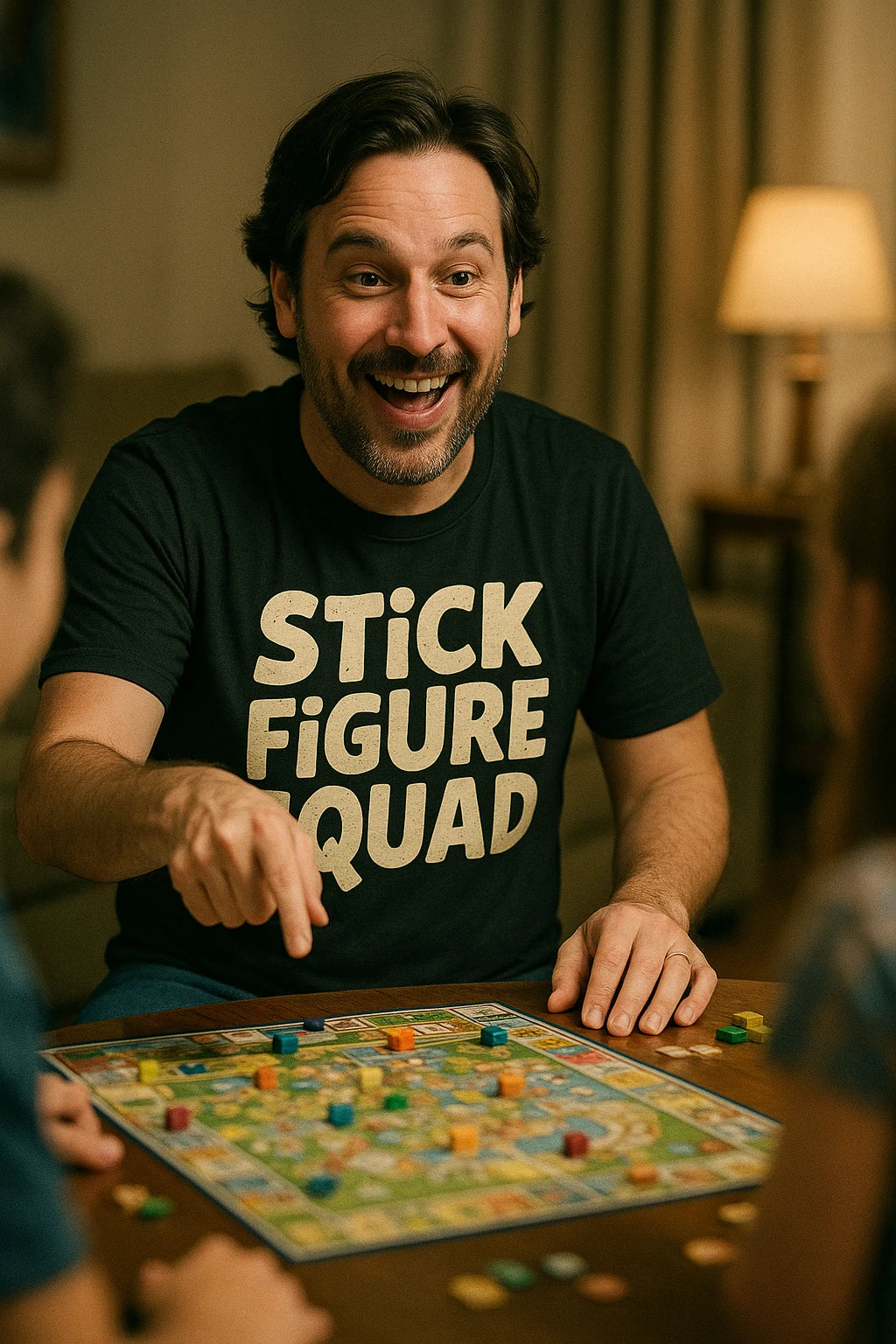 "Stick Figure Squad" black family life t shirt - a birthday gift for family life lover