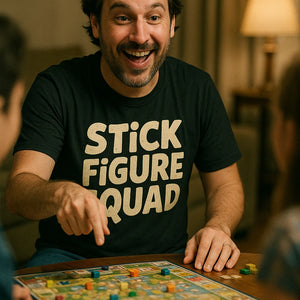 "Stick Figure Squad" black family life t shirt - a birthday gift for family life lover