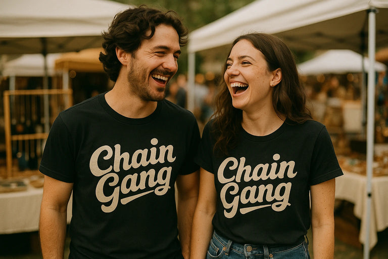 Person wearing the black jewelry making t shirt graphic tee - 