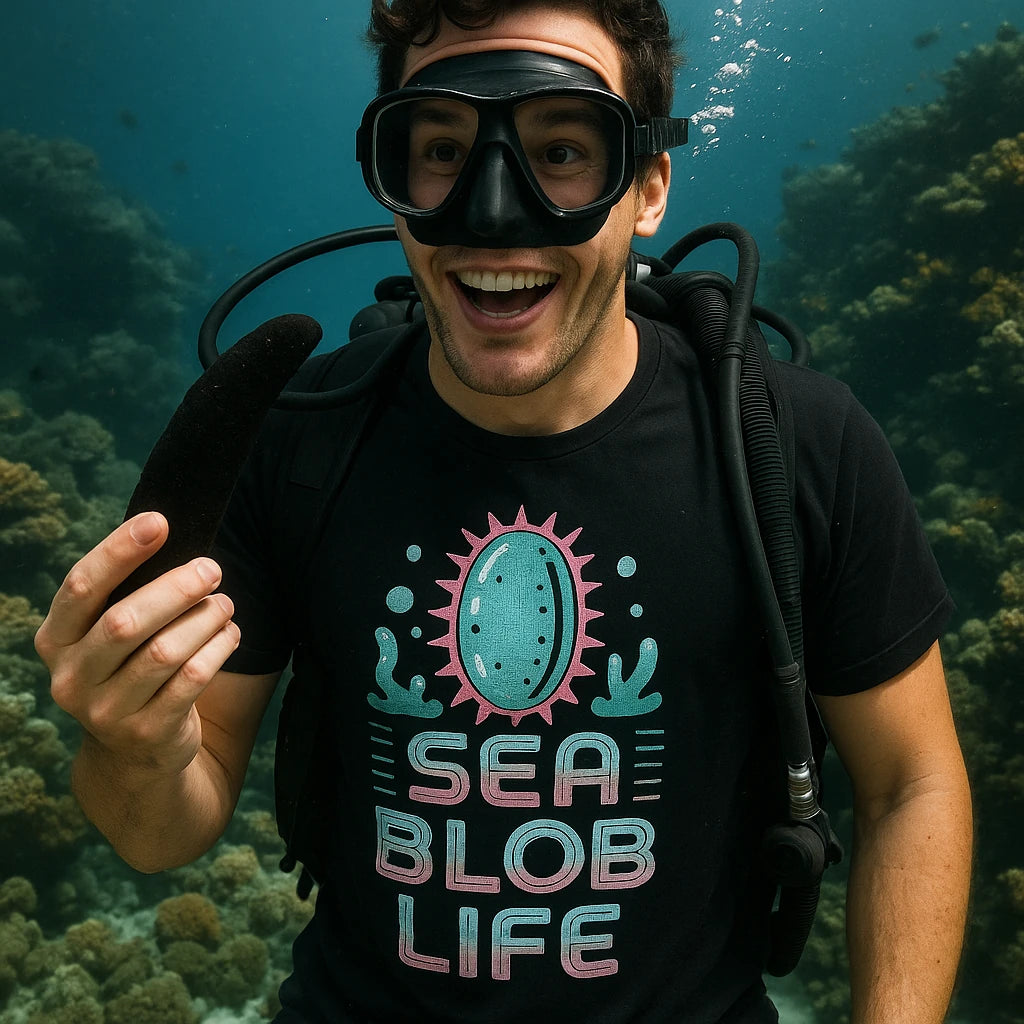 "Sea Blob Life" sea cucumber t shirt - product photo 8
