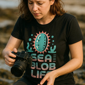 "Sea Blob Life" black sea cucumber t shirt - a birthday gift for sea cucumber lover