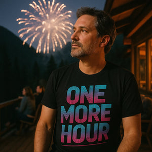 "One More Hour" funny new years eve shirts - product photo 8