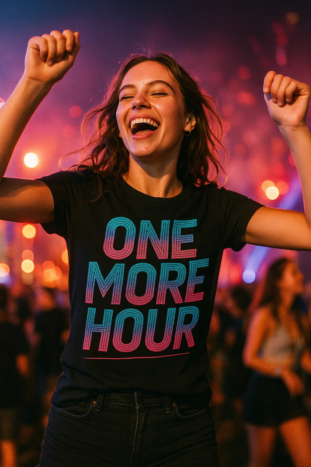 "One More Hour" black funny new years eve shirts - also a new years eve shirt for men