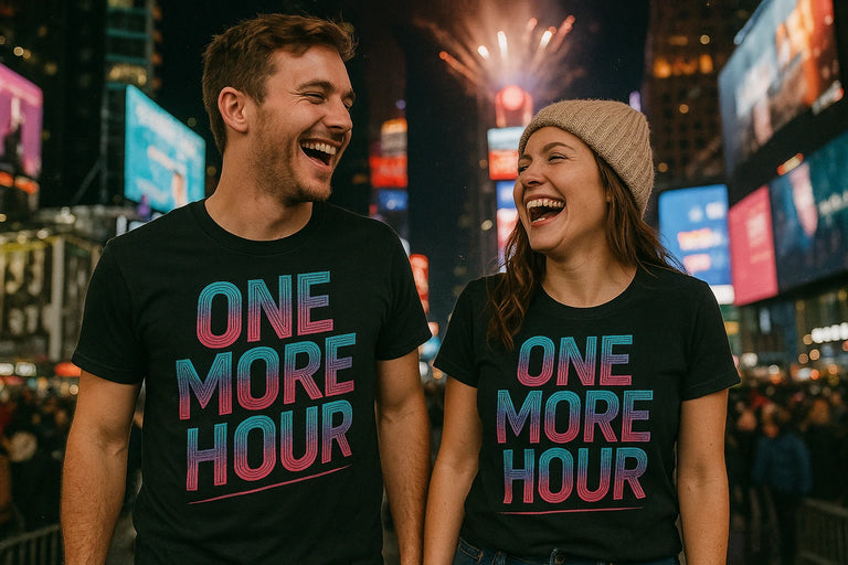 Person wearing the black funny new years eve shirts graphic tee - 
