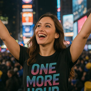 "One More Hour" funny new years eve shirts - product photo 7