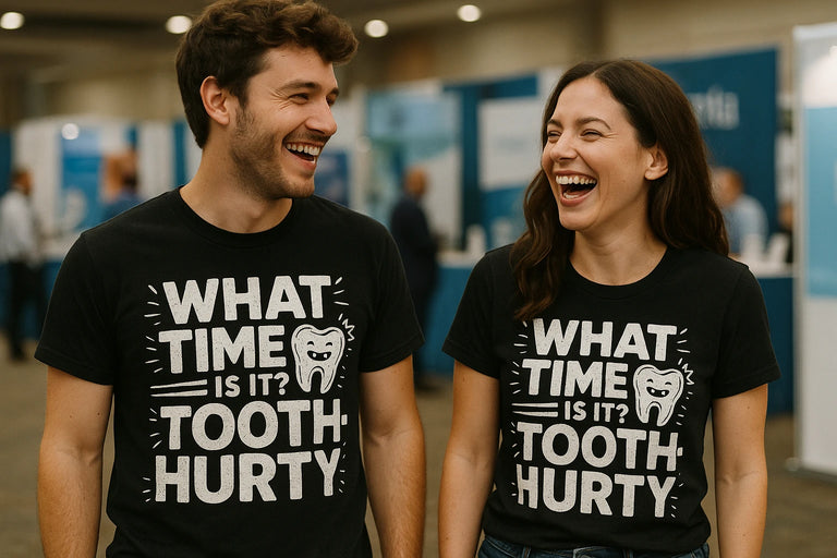 Person wearing the black dentist shirts graphic tee - 