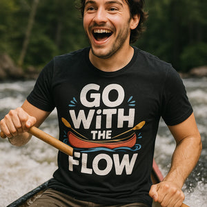 "Go With the Flow" beaver canoe t shirt - product photo 8