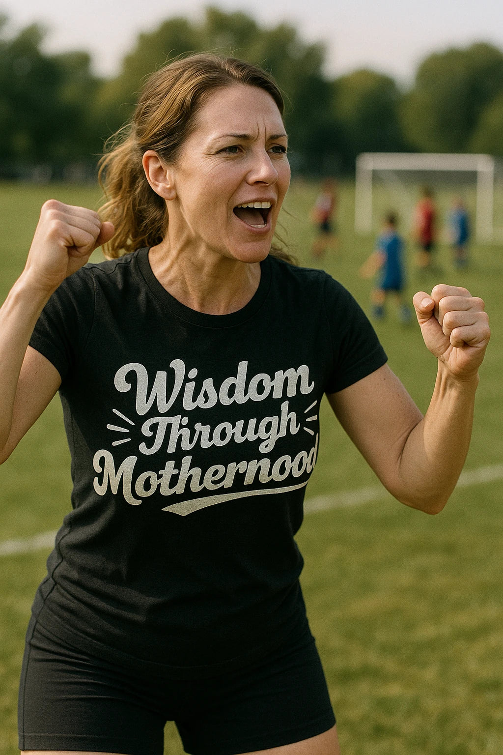 "Wisdom Through Motherhood" black mama life t shirt - a birthday gift for mom life lover