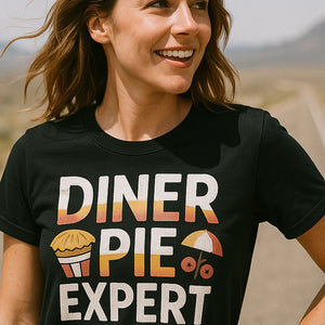 "Diner Pie Expert" road trip tee shirts - product photo 7