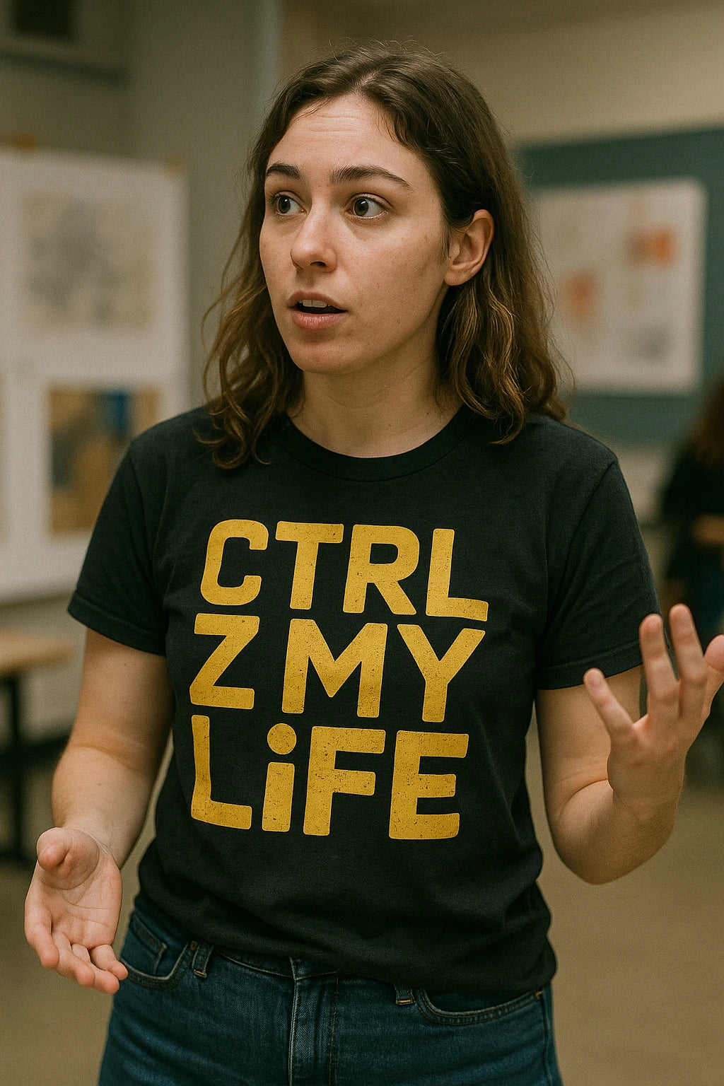 "Ctrl Z My Life" graphic tee designer - product photo 6