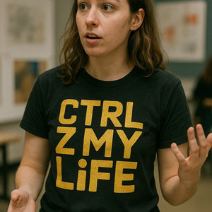 "Ctrl Z My Life" graphic tee designer - product photo 6