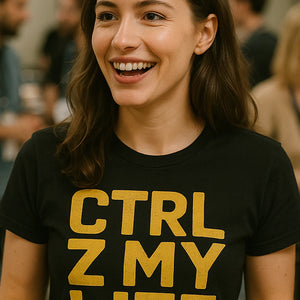 "Ctrl Z My Life" graphic tee designer - product photo 7