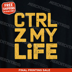 "Ctrl Z My Life" graphic tee designer - product photo 9