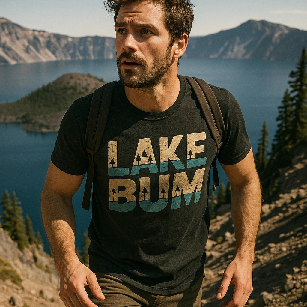 "Lake Bum" lake t shirt - product photo 8