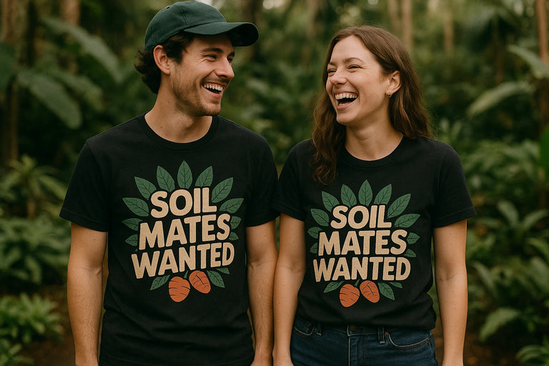 Person wearing the black botany t shirt graphic tee - 