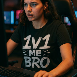 "1V1 Me Bro" black esport shirts - a birthday gift for esport lover