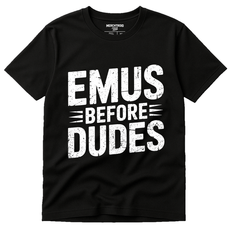 Black Emus T Shirt - 