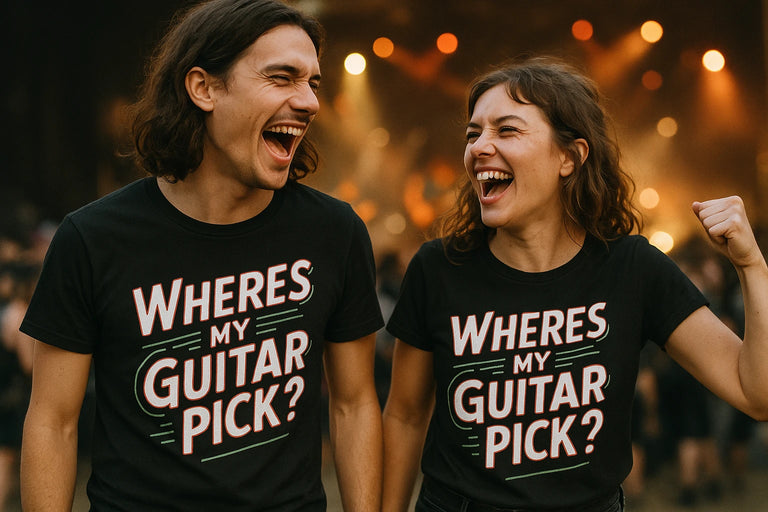 Person wearing the black rock music t shirt graphic tee - 