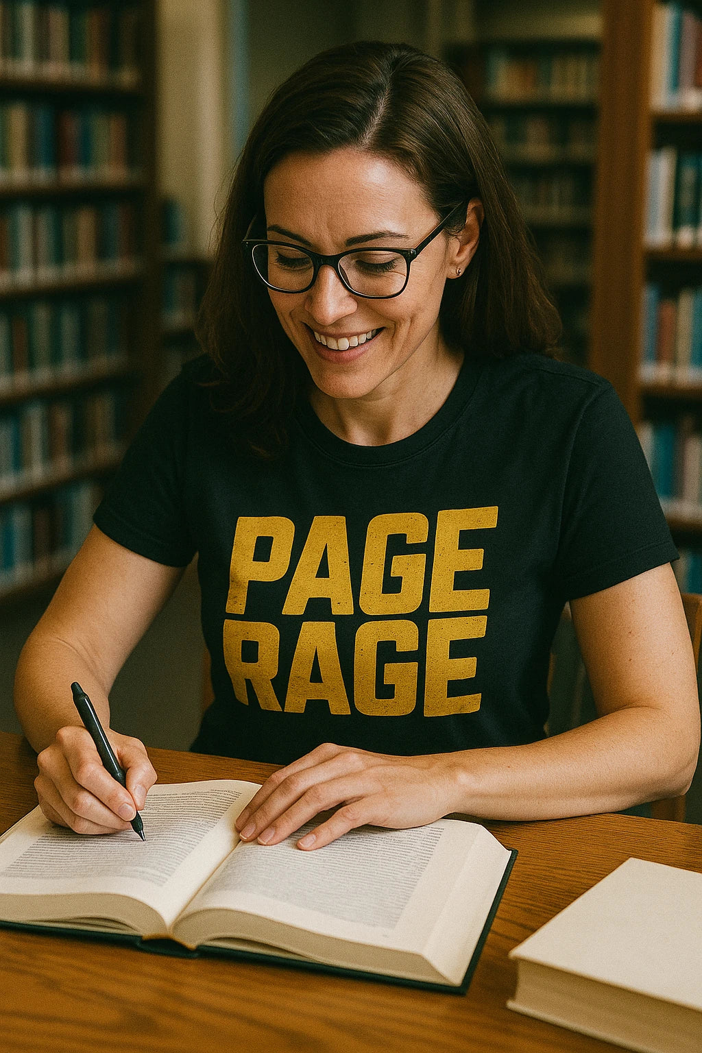 "Page Rage" black studying t shirt - a birthday gift for studying lover