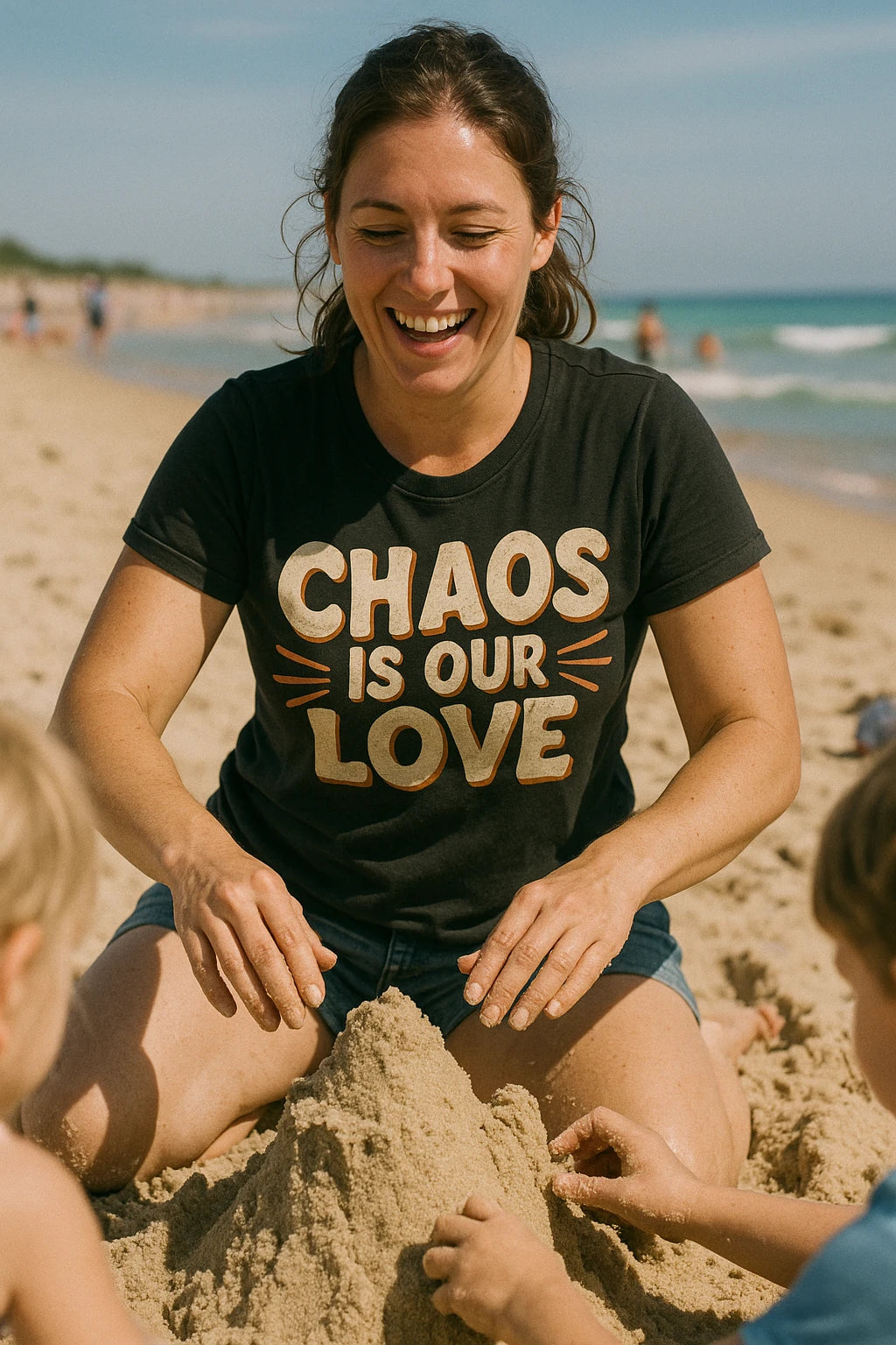"Chaos Is Our Love" black family life t shirt - a birthday gift for family life lover