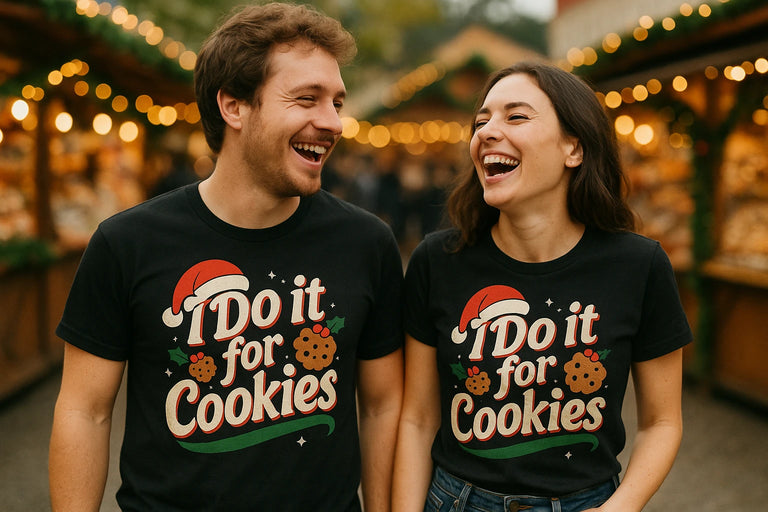 Person wearing the black christmas shirts women graphic tee - 