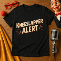 A black t-shirt with the text 