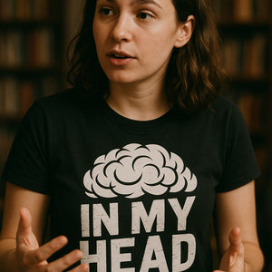 "In My Head" black psychologist shirts - also a unique gifts for psychologists
