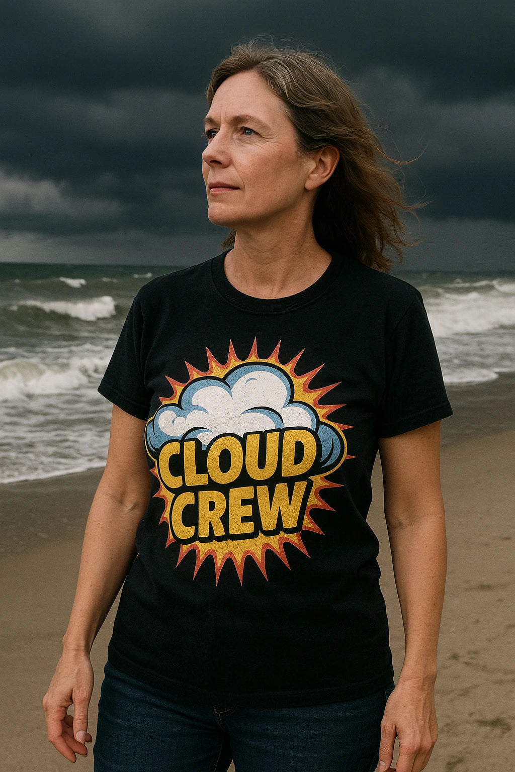 "Cloud Crew" black storms t shirt - a birthday gift for storms lover