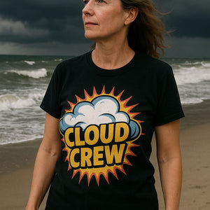 "Cloud Crew" black storms t shirt - a birthday gift for storms lover