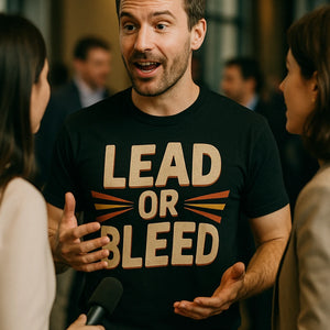 "Lead Or Bleed" black journalist t shirt - a birthday gift for journalist lover