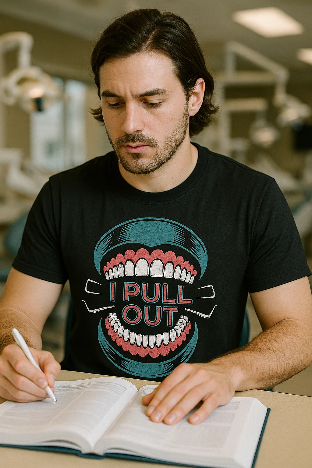 "I Pull Out" black dentist shirts - also one of the best christmas gifts for dentists