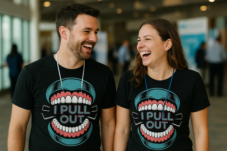 Person wearing the black dentist shirts graphic tee - 