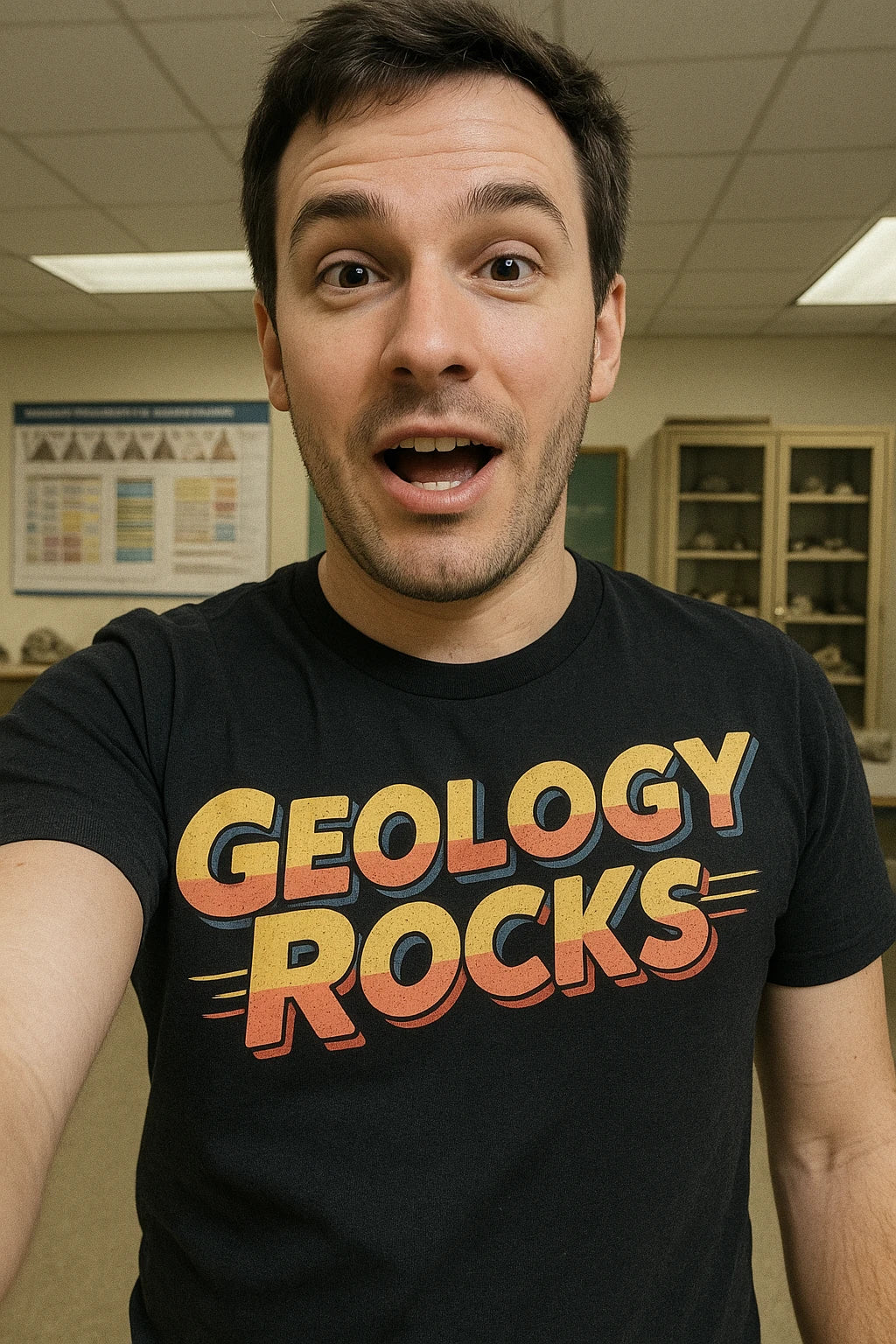 "Geology Rocks" funny geology t shirt - product photo 7