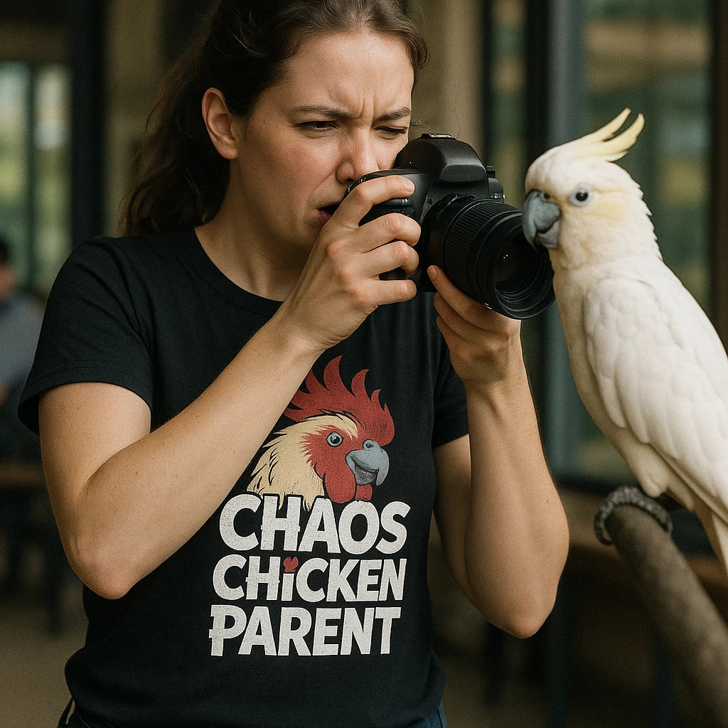"Chaos Chicken Parent" cockatoo shirts - product photo 8