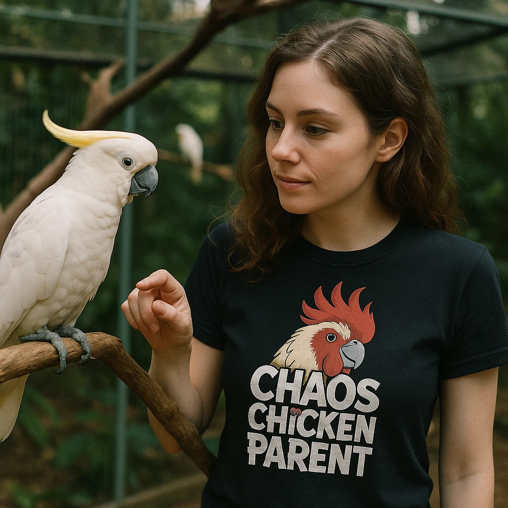 "Chaos Chicken Parent" cockatoo shirts - product photo 9