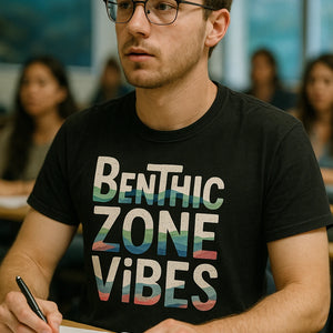 "Benthic Zone Vibes" black marine biology shirts - a birthday gift for marine biology lover