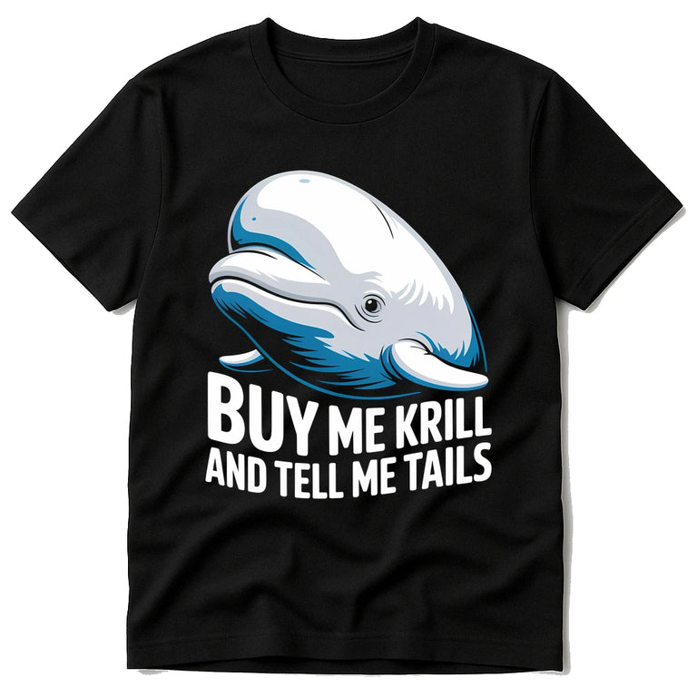Black Beluga Whale T Shirt - 