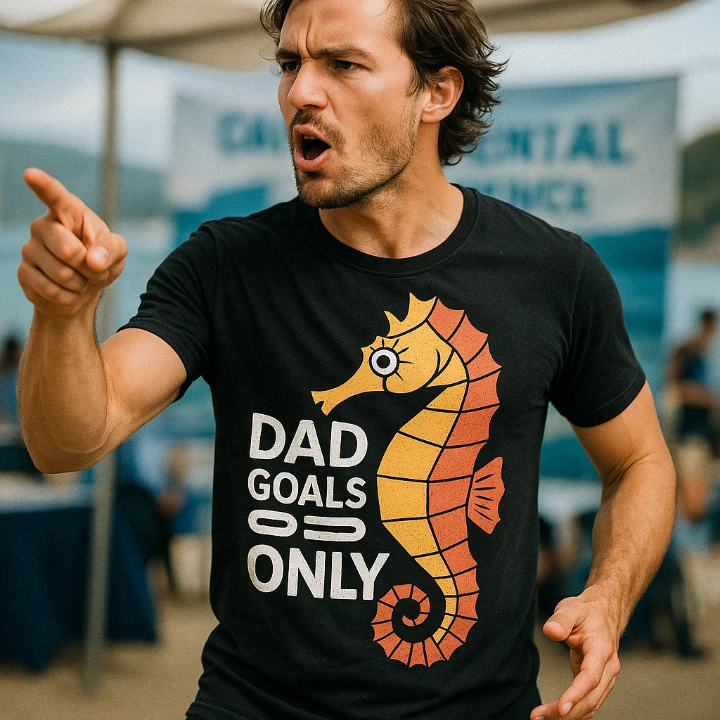 "Dad Goals Only" seahorse t shirt - product photo 8