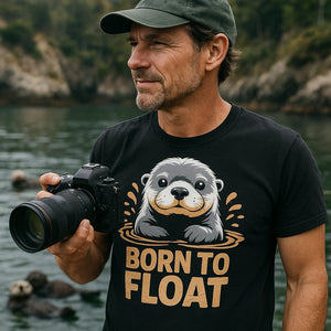 "Born To Float" sea otter t shirt - product photo 8