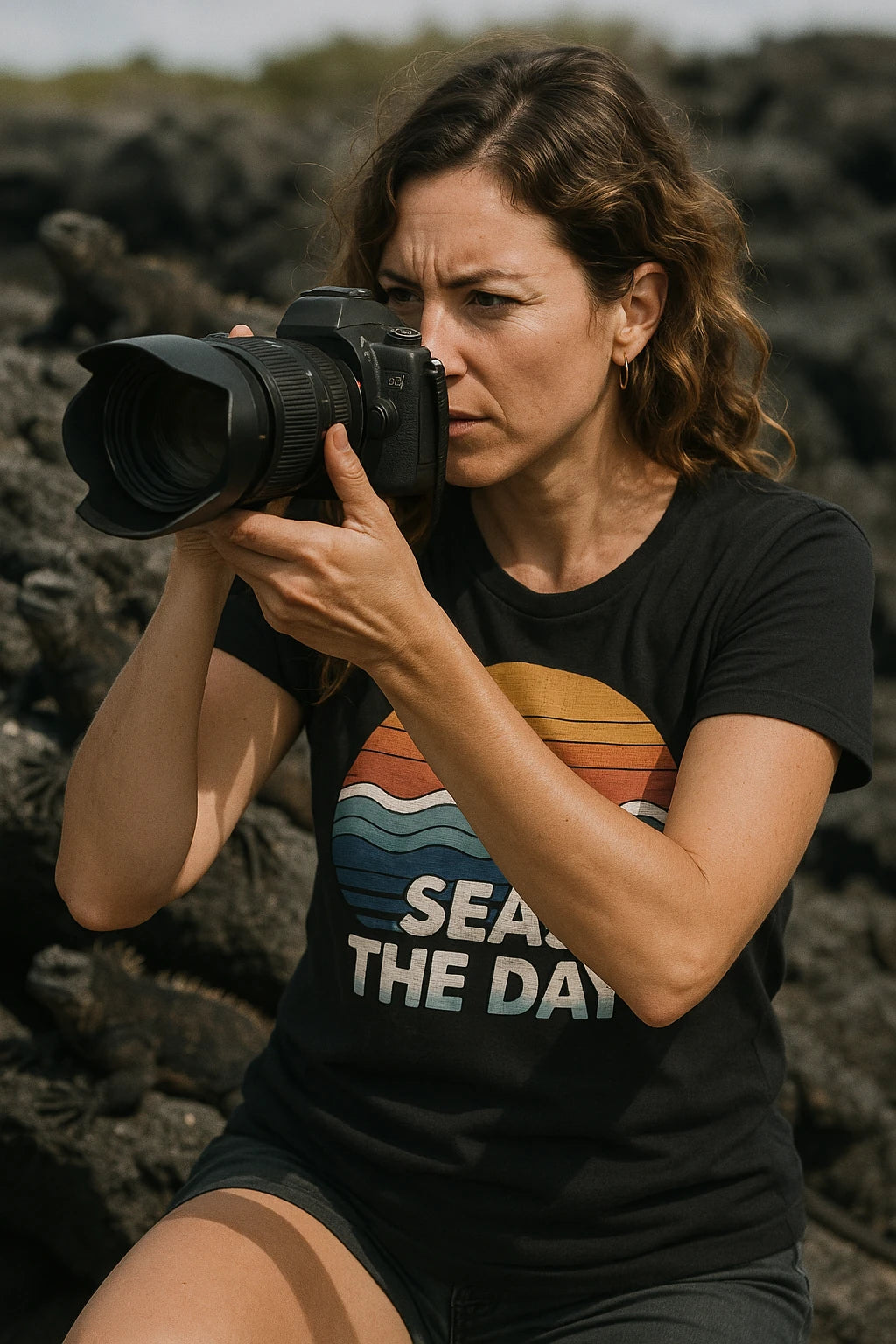 "Seas the Day" black oceans shirts - a birthday gift for oceans lover